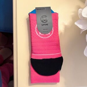G/Fore Pray for Birdies Pink Crew Golf Socks Womens Sz M/L for 8.5-11 shoe size